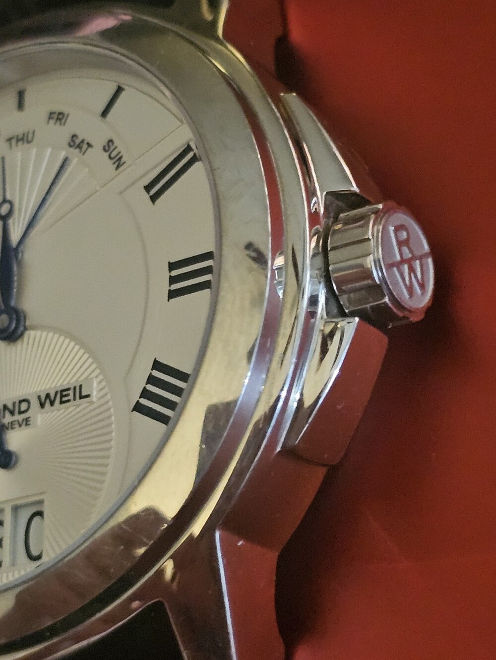 Raymond Weil Silver Dial Watch with Black Leather Strap - Picture 13 of 16